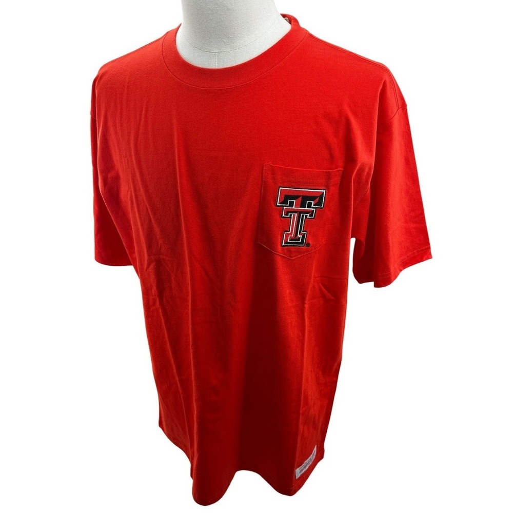 Mitchell & Ness Mens Texas Tech Red Raiders Stitched Premium Tee Shirt Large NEW